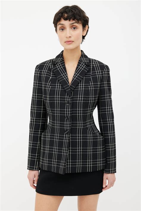 30 Montaigne Bar Jacket Black and White Single